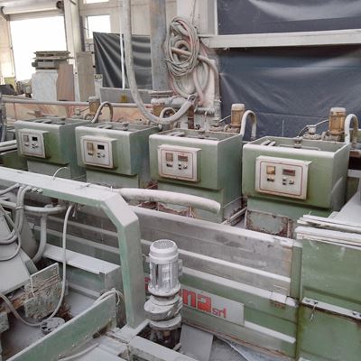 Calibrating machine with 4 heads for granite